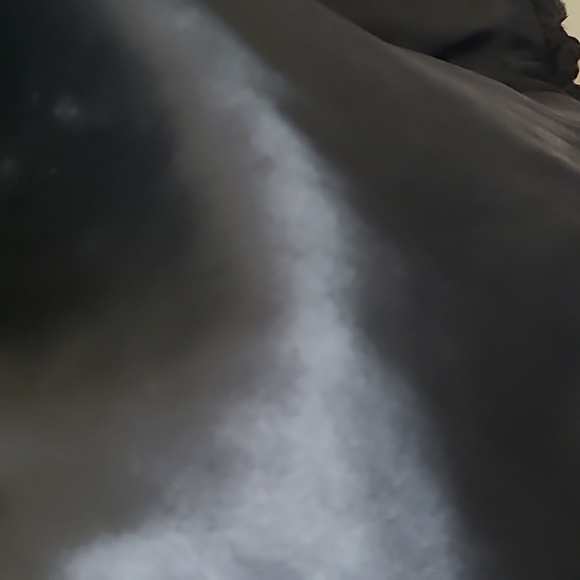 Vintage Mink Fur Trimmed with Mink Cuffs Black Curly Lamb coat Small. - Picture 4 of 8